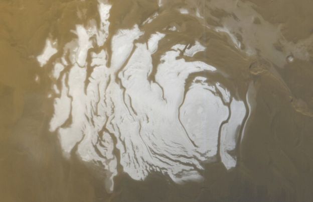 Марс вода лед