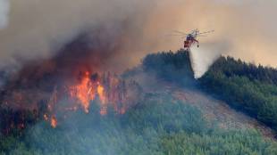 Гръцките пожарникари се борят с редица горски пожари близо до