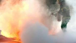 Овладян е пожарът в птицекомбината край село Мраморен съобщават от