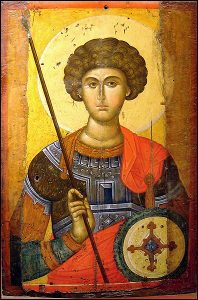  Св. Георги Победоносец. Икона от XIV век.