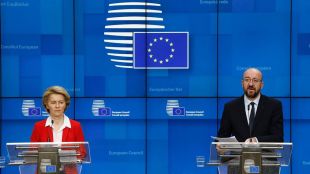 Председателката на Европейската комисия Урсула фон дер Лайен и председателят