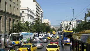 Синдикатът на таксиметровите шофьори в гръцкия район Атика където се