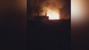 Пожар в шивашки цех край село Осиково община Гърмен Заради
