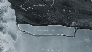 Огромен айсберг се откъсна от ледения шелф на Антарктида и