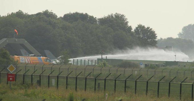 Белгийски изтребител Ф-16 се вряза в сграда в авиобаза в