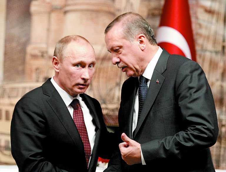 Президентите на Русия и Турция Владимир Путин и Реджеп Таийп