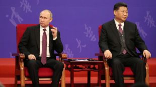 Президентите на Китай и Русия Си Дзинпин и Владимир