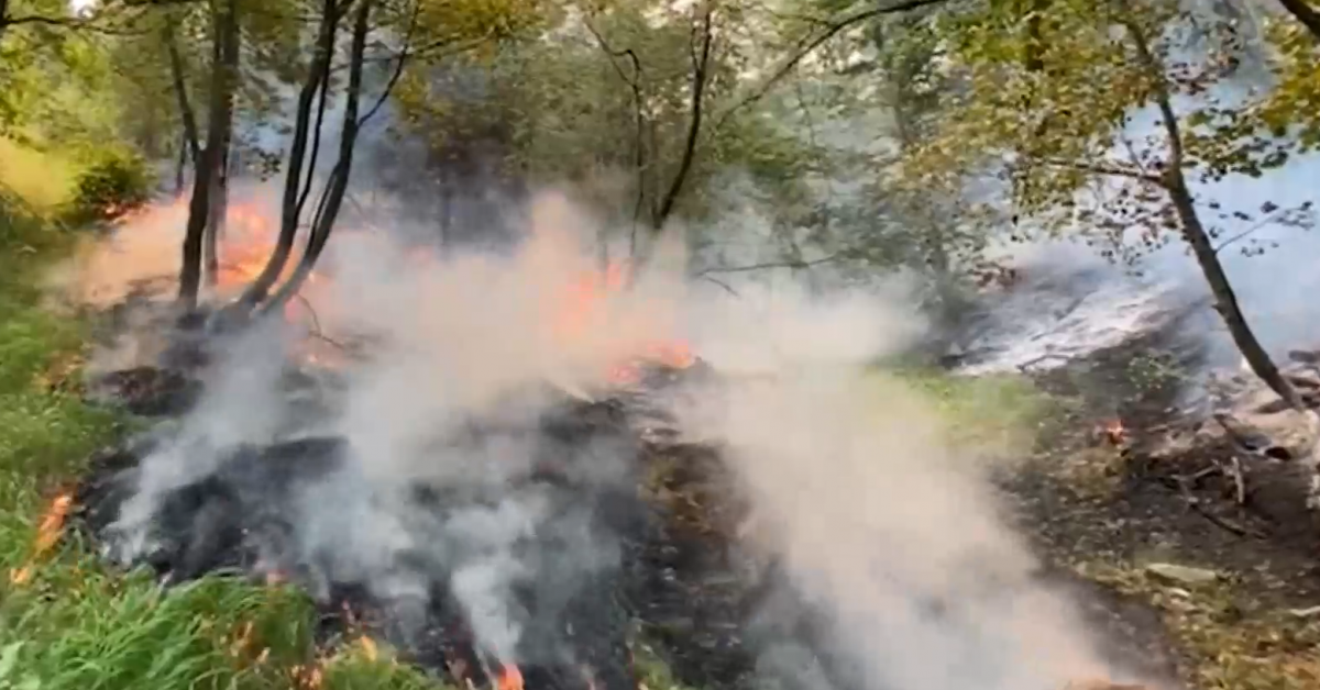 Частично бедствено положение в Родопите. Големият пожар над село Югово