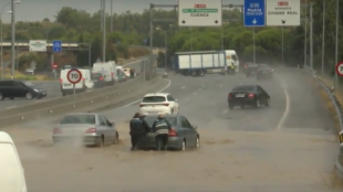 Град Лепе в Испания е под вода след силна буря