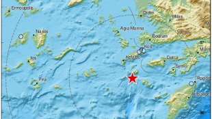 Земетресение с магнитуд 4 5 е станало рано днес в Егейско