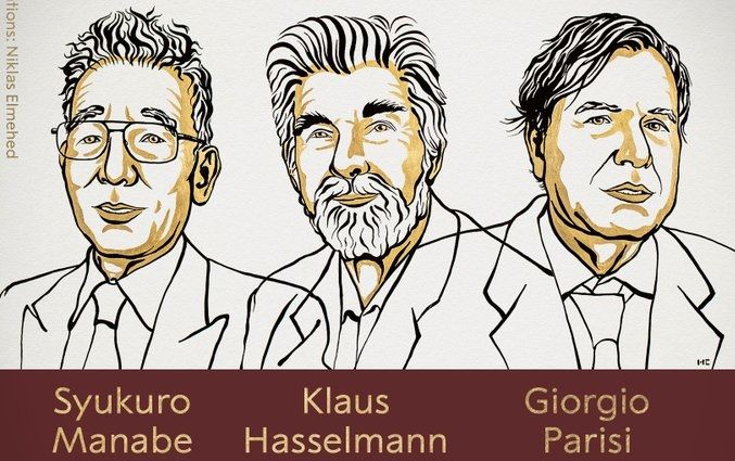 Учените Сюкуро Манабе, Клаус Хаселман и Джорджо Паризи са носителите