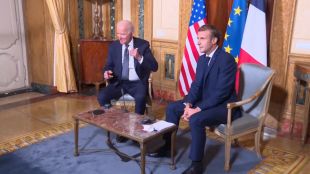 Френският президент Еманюел Макрон заяви че днешната му среща с