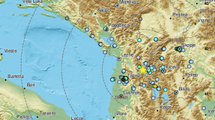 Земетресение с магнитуд 4 7 е регистрирано в Албания Това показва