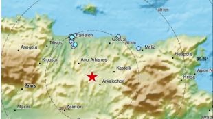 Две земетресения са регистрирани на остров Крит Това показва справка на