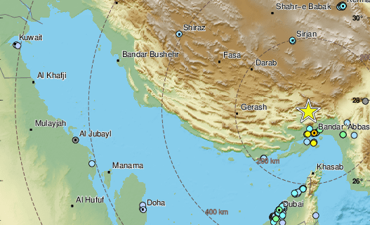 В Южен Иран са регистрирани поредица от силни земетресения. Това