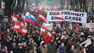 По данни на виенската полиция в демонстрациите срещу правителствените мерки