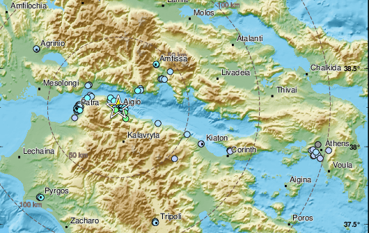 Две земетресения са регистрирани тази нощ в Гърция. Това показва