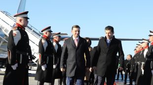 Министър председателят Кирил Петков пристигна в Скопие съобщиха от правителствената информационна