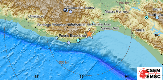 Земетресение с магнитуд 5,4 е регистрирано до тихоокеанското крайбрежие на