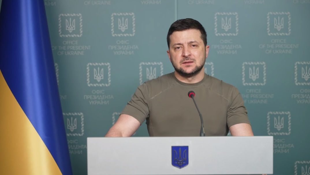 Във видеообръщение, разпространено рано в четвъртък, украинският президент Володимир Зеленски