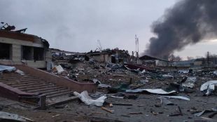 Руски въздушни удари бяха нанесени по Международния център за поддържане