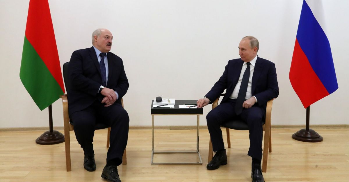 Президентът на Русия Владимир Путин провежда среща със своя беларуски