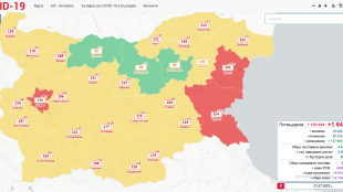 Областите Плевен и Шумен минават в жълта зона по заболеваемост