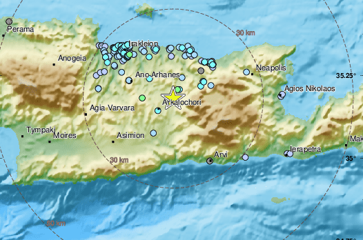 Земетресение с магнитуд 4,1 по Рихтер е регистрирано гръцкия остров