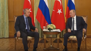 Руският президент Владимир Путин на среща с президента на Турция