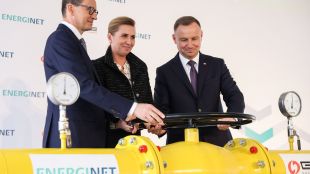 Полша Норвегия и Дания откриха днес официално стратегически газопровод който