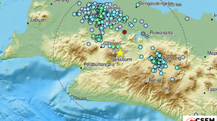 Земетресение с магнитуд 5 6 на остров Ява в Индонезия разлюля