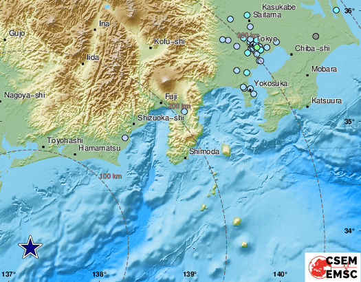 Земетресение с магнитуд 6,1 беше регистрирано близо до южното крайбрежие