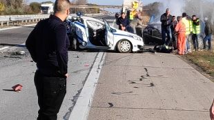 35-годишният полицай, пострадал при катастрофа на 107- и км на