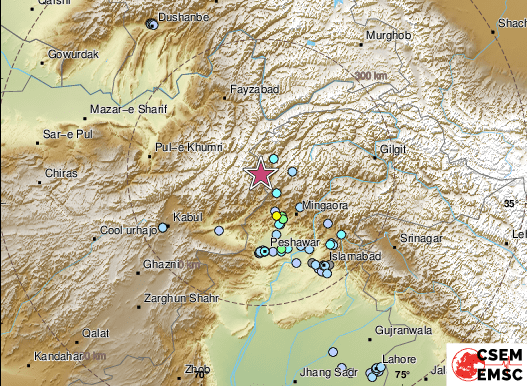 Земетресение с магнитуд 5,1 беше регистрирано в четвъртък в Афганистан.
