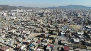 Турският град Нурдагъ в окръг Газиантеп който бе тежко засегнат