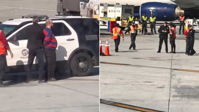 Пътник беше задържан, след като отвори аварийната врата на самолет,