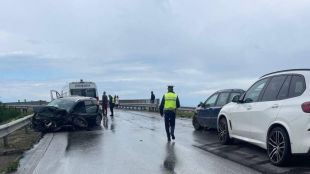 Катастрофа затруднява движението по източния обходен път на Пловдив Затворена