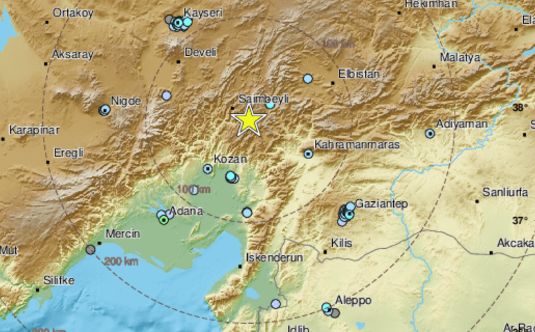 Земетресение с магнитуд 4,6 е регистрирано в окръг Адана, Южна