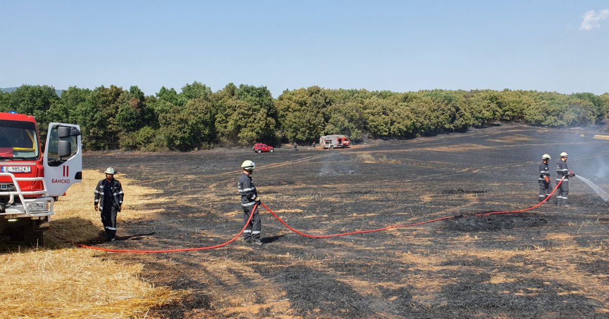 Българските пожарникари от модула за наземно гасене участват активно в