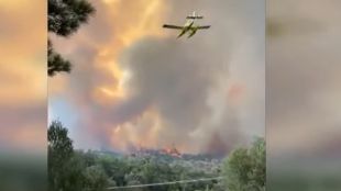 Голям пожар който гори на гръцкия остров Родос вече пети