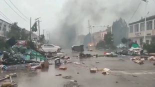 Силно торнадо предизвика хаос в източната китайска провинция Дзянсу като