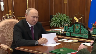 Президентът на Русия Владимир Путин днес на среща с ръководителя