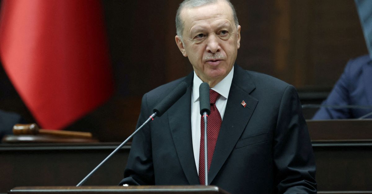 Турският президент Реджеп Тайип Ердоган използва пропалестински митинг в Истанбул,