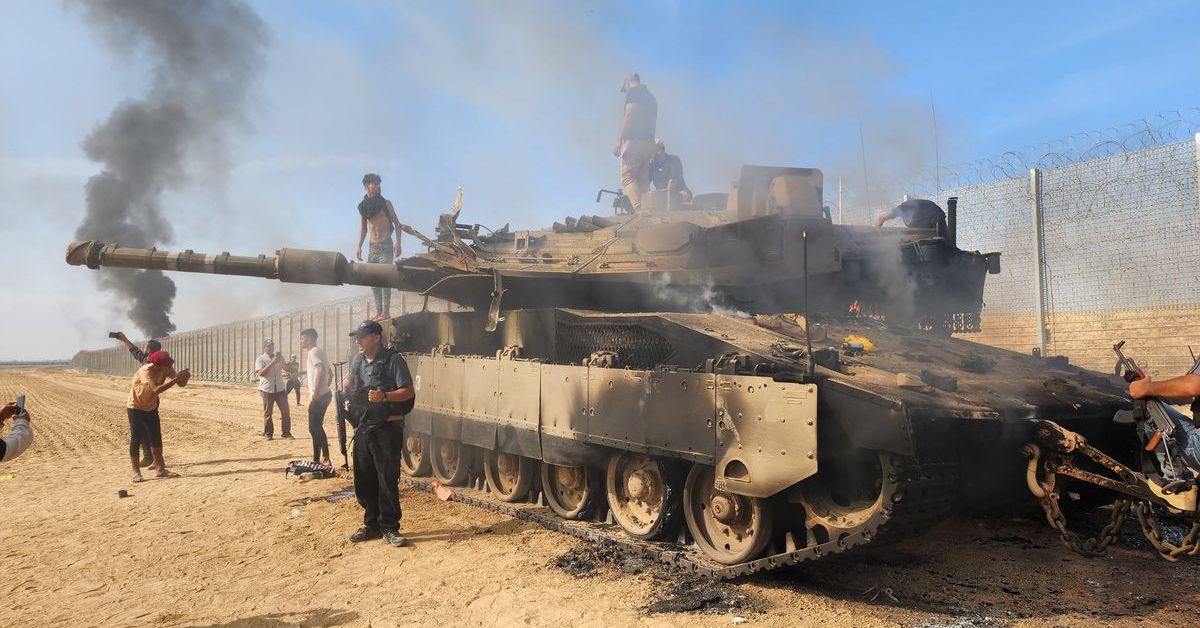 Израелската армия публикува в събота (14 октомври) видеозапис на артилерийски