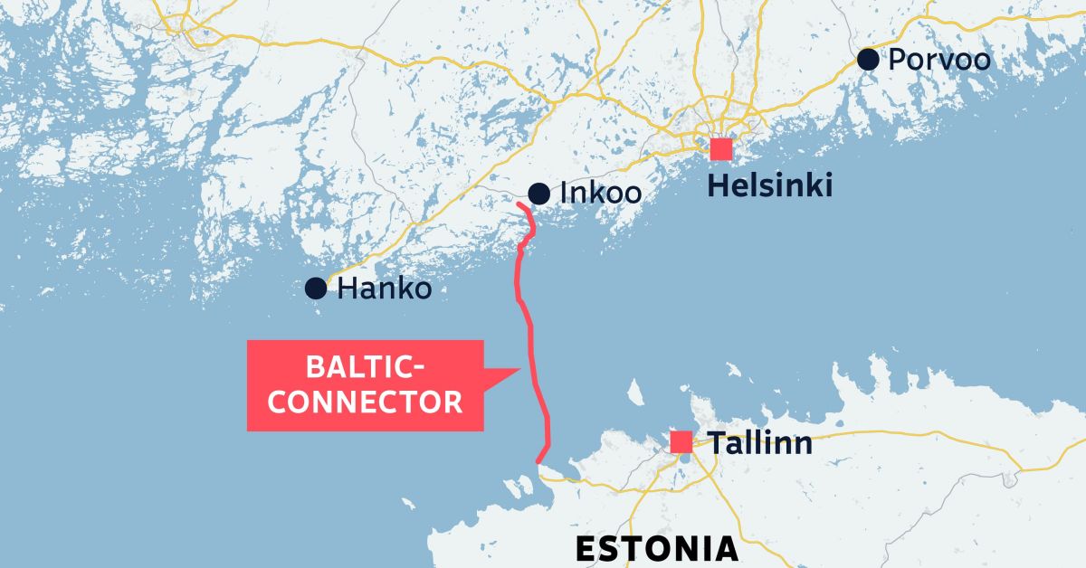 Подводният газопровод, свързващ Финландия и Естония, е бил повреден, а