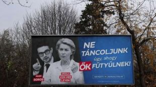 Кампания за евроизборитеСорос и Фон дер Лайен грейнаха на плакатиДясното