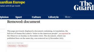 Британският вестник премахна от уебсайта си посланието отпреди 20 годиниСкандалното