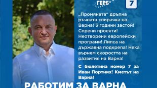 Обръщение на Иван Портних кандидат на ГЕРБ за кмет на