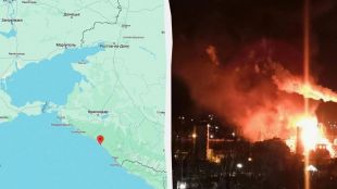 Пожар е избухнал в голяма петролна рафинерия в руския пристанищен