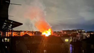 Голям пожар на ул Гургулят в центъра на София е